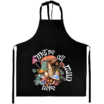 Discover We're all Mad Here - Alice in Wonderland inspired Aprons