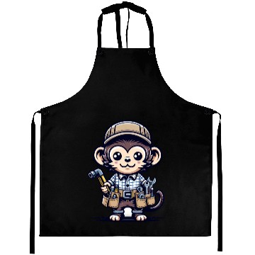 Discover Cute Monkey Craftsman Aprons