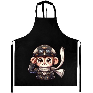 Discover Cute Monkey Pilot Aprons