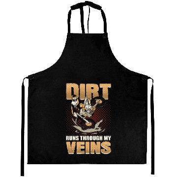 Discover Dirt Runs Through My Veins Motocross Dirt Bike Aprons