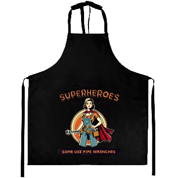 Discover Empowered Female Plumber - Superhero Aprons