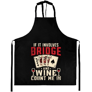 Discover Bridge And Wine Contract Bridge Player Aprons
