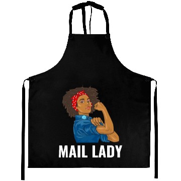 Discover African American Postal Worker Mail Lady Funny Aprons