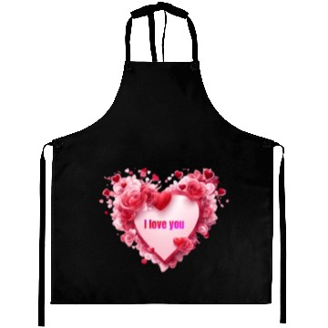 Discover I love you. Heart Aprons