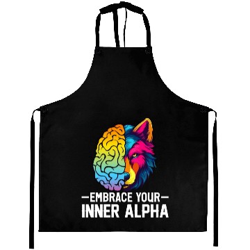 Discover Men Alpha Male Wolf Aprons