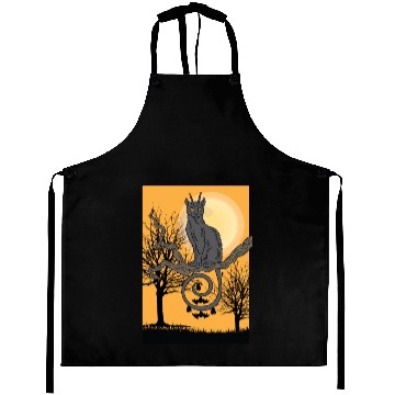 Discover Cat Full Moon Cat Parent Gift Aprons