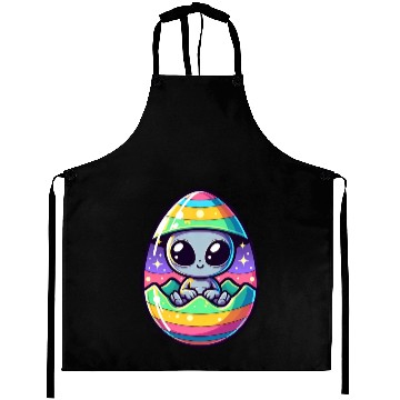 Discover Alien Easter Egg Hatching: Colorful Surprise Aprons