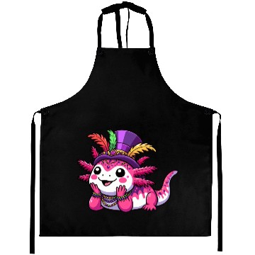 Discover Mardi Gras Axolotl: Carnival Joy Aprons