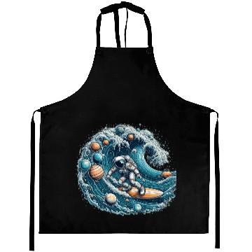 Discover astronaut on the waves Aprons