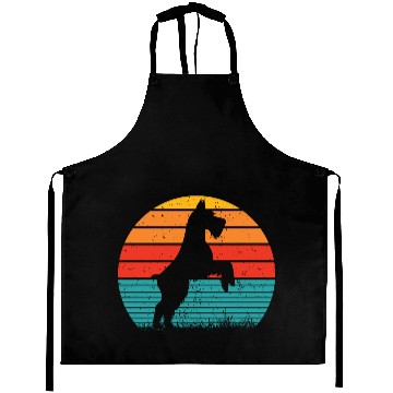 Discover Schnauzer Dog Sunset Aprons