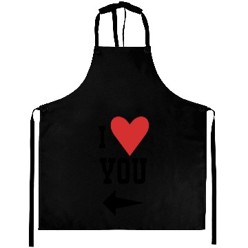 Discover I Love You - Arrow Pointing Right Aprons