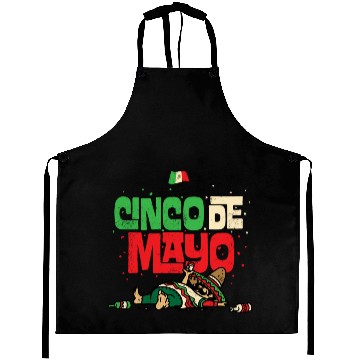 Discover Cinco De Mayo May 5 Drunk Mexican Flag Aprons