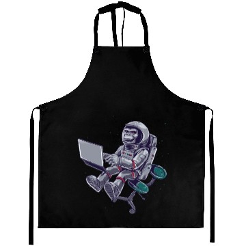 Discover Astronaut Monkey In Space Aprons