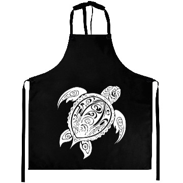 Discover Vintage Abstract Wild Tattoo Turtle Aprons