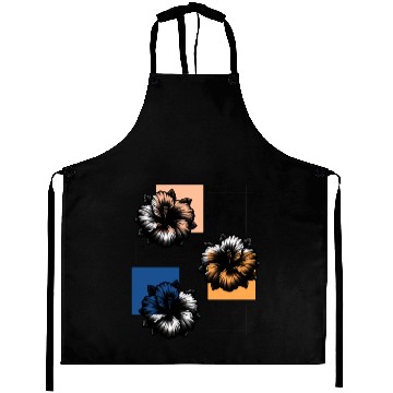 Discover Abstract Risograph hibiscus Aprons