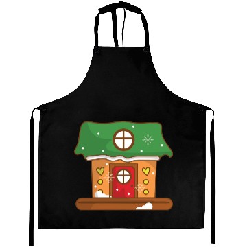 Discover Green Gingerbread house Aprons