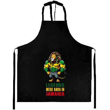 Discover Jamaica lion reggae music Aprons