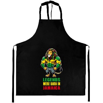 Discover Jamaica lion reggae music Aprons