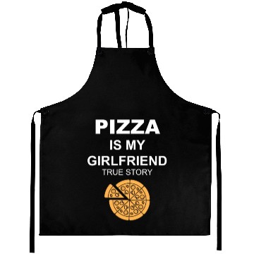 Discover PIZZA is my Boyfriend - Girlfriend True Story Aprons