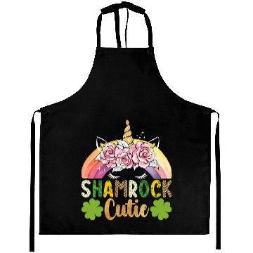 Discover Shamrock Cutie Unicorn Rainbow St Patricks Day Aprons
