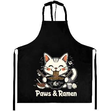 Discover Funny Cat Paws and Ramen Kawai Aprons