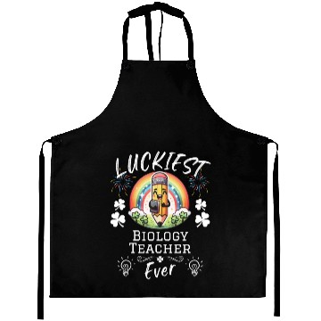 Discover Luckiest Biology Teacher School Aprons