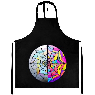 Discover colorful spider web stained glass Aprons