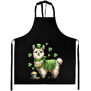 Discover Irish LLama St Patrick Day Aprons