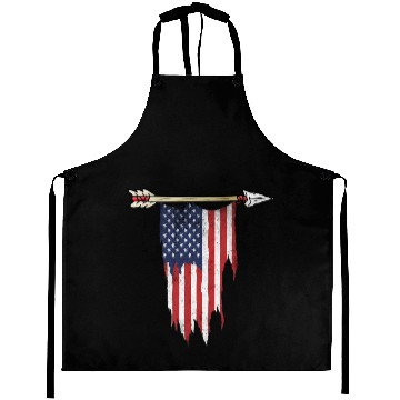 Discover Arrow American Flag Aprons