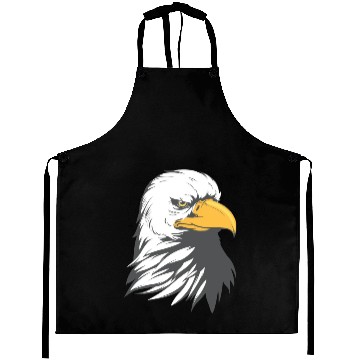 Discover Bald Eagle Head Cartoon Aprons