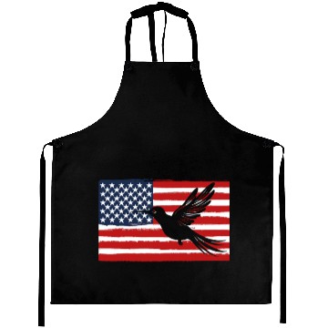 Discover Hummingbird Us Flag Us American Flag Aprons