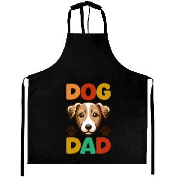 Discover Jack Russell Terrier Dog Dad Typography Aprons
