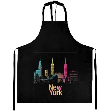 Discover New York City Skyline Aprons