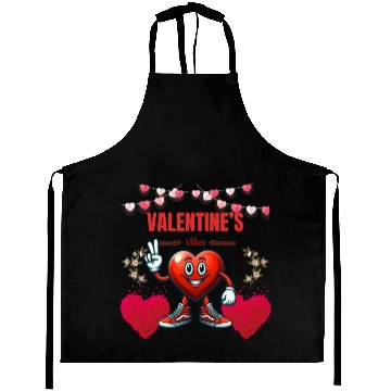 Discover Valentine’s Day Embrace Animated Heart Characters Aprons