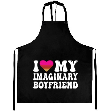 Discover I Heart My Imaginary Bf Boyfriend I Love My Bf Aprons