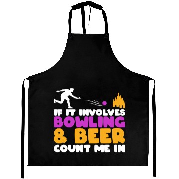 Discover Beer Bowling Lover Aprons
