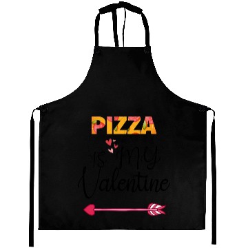Discover PIZZA is my valentine - Arrow Pointing Right Aprons