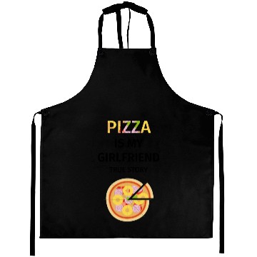 Discover PIZZA is my Boyfriend - Girlfriend True Story Aprons