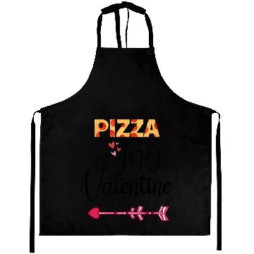 Discover PIZZA is my valentine - Arrow Pointing Right Aprons