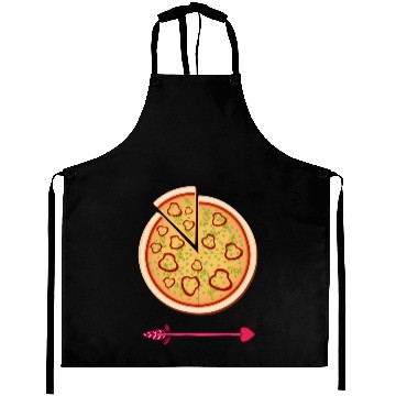 Discover PIZZA is my valentine - Arrow Pointing Left Aprons