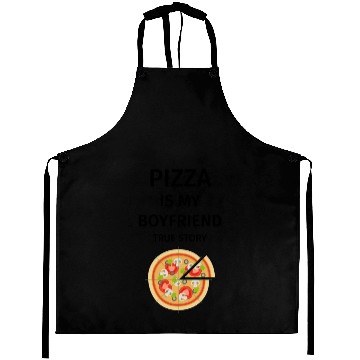 Discover PIZZA is my Boyfriend - Girlfriend True Story Aprons