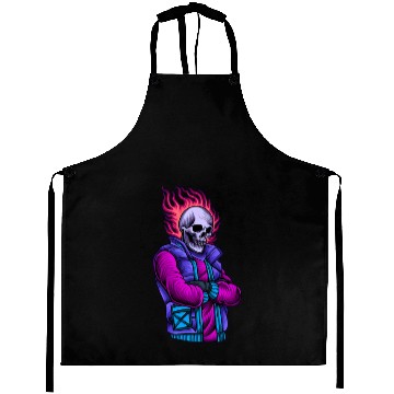 Discover Urban Skeleton With Fire Skull Head Aprons