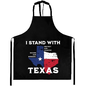 Discover I stand with Texas! Aprons