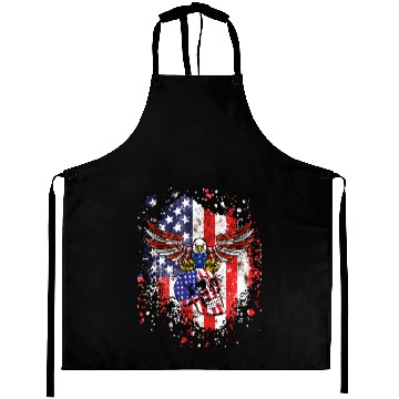 Discover American eagle skull Aprons