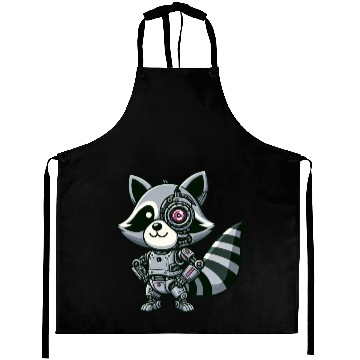 Discover Cool Raccoon Robot Aprons