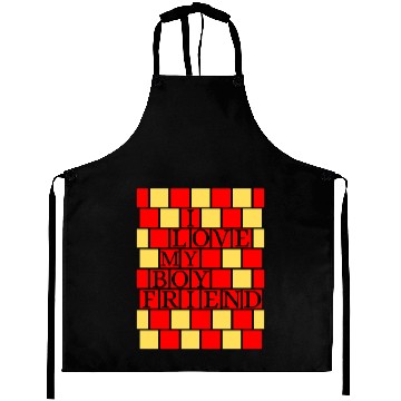 Discover I Love My Boyfriend Aprons