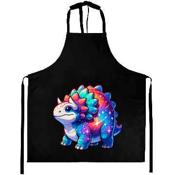 Discover Cute Galaxy Ankylosaurus Aprons