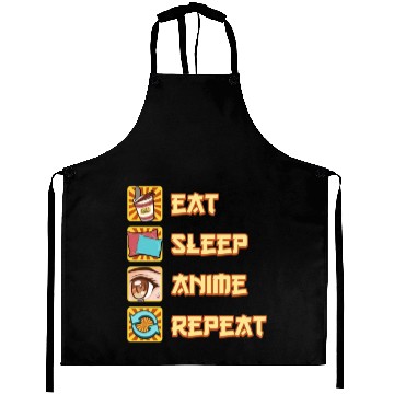 Discover funny eat sleep anime repeat the perfect presents Aprons