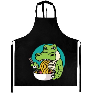 Discover Trex Eating Ramen Food Lover Gift Aprons