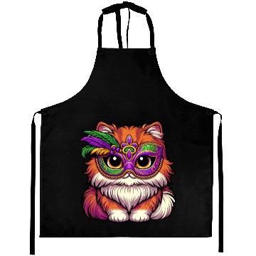 Discover Mardi Gras Persian Cat, Dressed-up Cat Aprons
